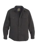 Gioberti Men's 100% Cotton Brushed and Soft Twill Shirt Jacket with Flannel Lining