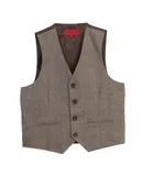 Gioberti Boys Tweed Plaid Formal Suit Vest