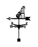 Weather vane with animal ornament wind vane for courtyard, metal wind vane