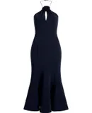Cinq a Sept Crepe Flower Jennie Dress, Navy
