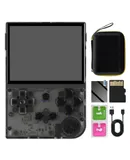 RG35XX  New Updated Version Retro Handheld Game Console, 3.5 Inch IPS Screen Built-in 5500 Games Linux System, Support Gamepad and HDMI TV Output (Transparent Black, with Portable Bag)