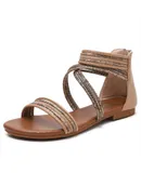 Women's summer sandals when beach flat sandals, strappy sandals