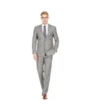Braveman Men's Slim Fit Sharkskin 2 Piece Suit