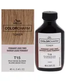 Color Charm Permanent Liquid Toner - T15 Pale Beige Blonde by Wella for Unisex - 1.4 oz Toner