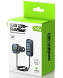 Car Charger 30 Watt Rapid Charger, Multi-function Car Charger Backseat Extender, 5 Outputs