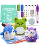 Handmade DIY Knitted Yarn Balls - Cat-Penguin-Frog Combination