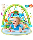 Baby Gym Play Mats Baby Toys Tummy Time Mat Toys Musical Activity Center for Newborn Infant Toys Piano Baby Play Mat Music & Light Newborn Infant Gifts for Baby Toys 0-3 6 9 12 Months, Dinosaur Style