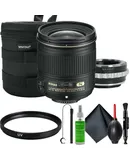 Nikon AF-S NIKKOR 28mm f/1.8G Lens Black + Innovexee Lens Mount Adapter Compatible with Nikon F Mount G-Type Lens to All Sony Alpha E-Mount Cameras + Lens Case 6