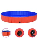 Foldable Dog Swimming Pool Red 78.7