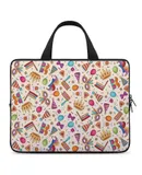 Birthday Party Colorful Doodle Icons Laptop Bag Women Man 10 12 13 15 17 Inch Office Notebook Travel Computer Handbag Waterproof Bag Notebook Cover