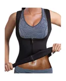 Women's Neoprene Sauna Vest Underbust Shaping Tank Top Body Sweat Effect Waist Shaper Black 3XL