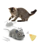 Interactive Cat Toys for Indoor Cats Remote Control Mouse Automatic Moving Cat Toy with Automatically Sense Obstacles and Escape Moving Electric Mouse Cat Toy for All Breeds Cat Boredom Exercise, Gray