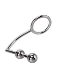 Anal Hook Butt Plug Stainless Steel Metal Sex Toys with Penis Ring Anal Dilator Penis Lock Cock Ring Anal Hook