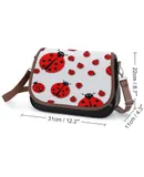 Ladybug Vintage Crossbody Bag for Women Medium Leather Hobo Bags Shoulder Bag Classic City Leather Satchels