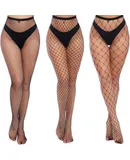 Womens High Waist Tights Fishnet Stockings Thigh High Pantyhose
