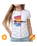 Girls Crew Tee - Wild Horse - White by DelSol for Women - 1 Pc T-Shirt (YXL)