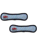 World's Tuffest Soft Dog Toy MEGA Bone Squeakers Multiple Layers. Made Durable, Strong & Tough. Interactive Play (Tug, Toss & Fetch). Machine Washable & Floats (Chain Link 2 Pack)