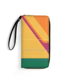 Carousel of Progress Wall Wallet for Womens PU Leather Zip Around Wallers Clutch Wristlet Travel Long Purse