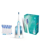 Pursonic S750 Electric Smart Series Electronic Power Rechargeable Battery Toothbrush with UV Sanitizing Function, Includes 12 Brush Heads