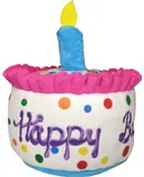 for Dogs | Happy Barkday Cake (Small) | Birthday Power Plush Dog Toy with Squeaker | Funny Dog Toy | Cute Dog Toy | H&K Squeaky Dog Toy
