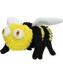 MIGHTYMicrofiber Medium BeeMade with Squeaker Balls & Minimal Stuffing. Strong & Tough. Interactive Play. Machine Washable & Floats