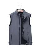 Men's windproof lightweight golf vest jacket with pockets softshell sleeveless jacket for running and hiking