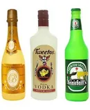 \u2013 Liquor Bottles Dog Toy 100% Vinyl. Made Durable & Strong. Novelty Play Toy & It Floats (Combo Pack #4)