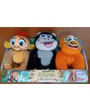 Happy Tails Large Plush Pet Toy Squeaking Rope Monkeys Dog Toys 3-Pack. Each Monkey Measured 9x6x4 inches.