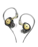 KZ EDX Pro in-Ear Stage Monitor Headphone Dual Magnetic Dynamic Unit Earphone Shock Bass Earbuds with 0.75mm Detachable Cable Comfortable Wired Headset (No Mic)