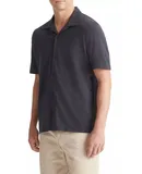 Vince Men's Navy Blue Cabana Button Down Coastal Shirt