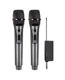 Wireless Microphone, Rechargeable Fixed Frequency Wireless Dual Microphone
