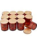 Pavelle 10 oz. Glass Candle Jars with Lids, Candle Jars For Making Candles and Storage, 12 Pcs