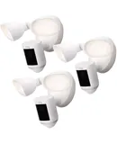 3x RING Floodlight Cam Wired Plus Motion-Activated 1080p HD White