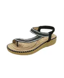 Women's summer sandals, flat bottom beach fashion floral flip flops