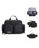 Cwatcun D96 Camera Bag Travel Camera Shoulder Bag Available for 1 Camera + 1 Lens Water-resistant Shock-proof Camera Case for Mirrorless Camera with Removable Dividers And Shoulder Strap Compatible