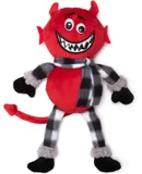 Buffalo Devil Toy, Fun Fetch Play with Squeaker for Dogs, Durable Material for Aggressive Chewers, Red One Size