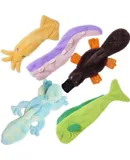 5 PCS Wildlife Squeaky Dog Toys, No Stuffing Dog Toys with Crinkle Paper, Tug of War Dog Toys for Puppies, Small, Medium, and Large Dogs to Keep Them Busy