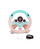 BETTERLINE Toy Wheel for Kids, Driving Simulation with Lights and Sounds, Pretend Driving Toy for Boys and Girls, Kids Interactive Toys-Pink