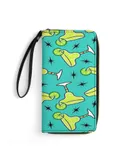 Margarita Time Wallet for Womens PU Leather Zip Around Wallers Clutch Wristlet Travel Long Purse