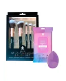 Makeup Essentials Bundle: Brushes, Wipes & Blender Sponge