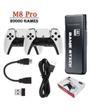 M8Pro HDTV game console HDMI Retro home wireless dual joystick controller PS1 game arcade 64G+20000 games