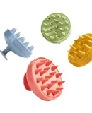 Dual-Use Scalp Massage Brush Set for Adults and Babies - Soft Silicone Bath Brushes (4 Pack)
