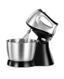 Stand Mixer, 3QT 5+P Speed Tilt Head Food Mixer, Kitchen Electric Mixer with Dough Hook, Wire Whip & Beater Stainless Steel Bowl