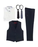 Gioberti Boys 5 Piece Vest and Pants Set with Shirt and Ties
