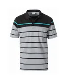 Gioberti Mens Single Stripe Polo Shirt with Pocket