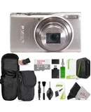 Canon PowerShot ELPH 360 HS A Digital Camera (Silver) + SanDisk Ultra 64GB microSDXC Memory Card + Neoprene Compact Protective Carrying Case + Professional Cleaning Kit + Memory Card Reader