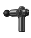 Massage gun, deep tissue back massage for athletes, pain relief, impact massager with 10 massage heads and silent brushless motor, black