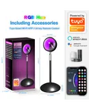 Sunset lights APP remote control RGB floor atmosphere lights rainbow projection sunset lights live background sunset lights Upgraded version Black exterior Graffiti WIFI+BLE