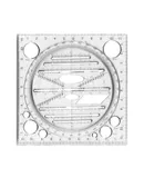 NBX Drawing Templates Multifunctional Geometric Drawing Ruler Measuring Tool Draft Rulers for Studying Designing and Building Office School Student Supplies