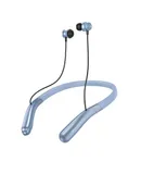 Bluetooth Headphones, V5.3 Wireless Earbuds with Mic for AI Noise Canceling Calls, in-Ear NeckbandEarphones ,E67,Blue